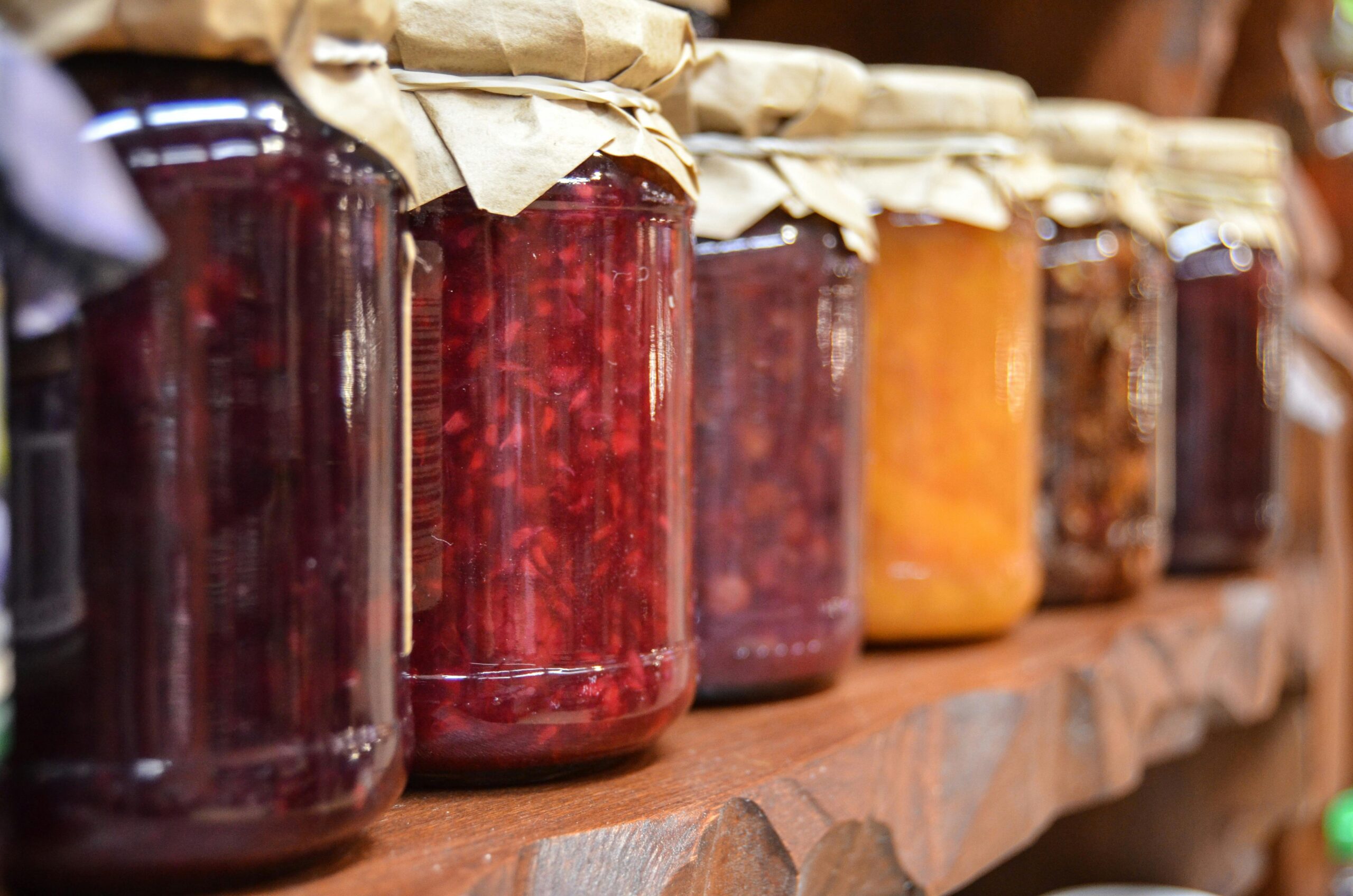 Clear glass mason jars