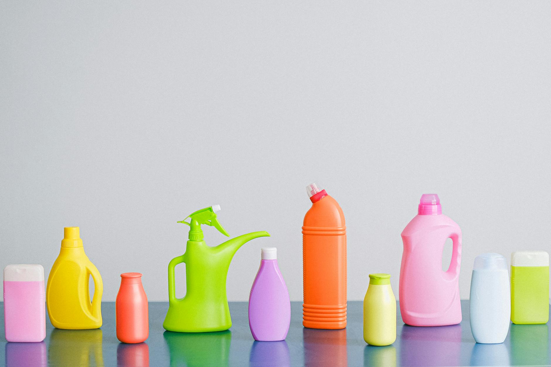 composition of detergents on table