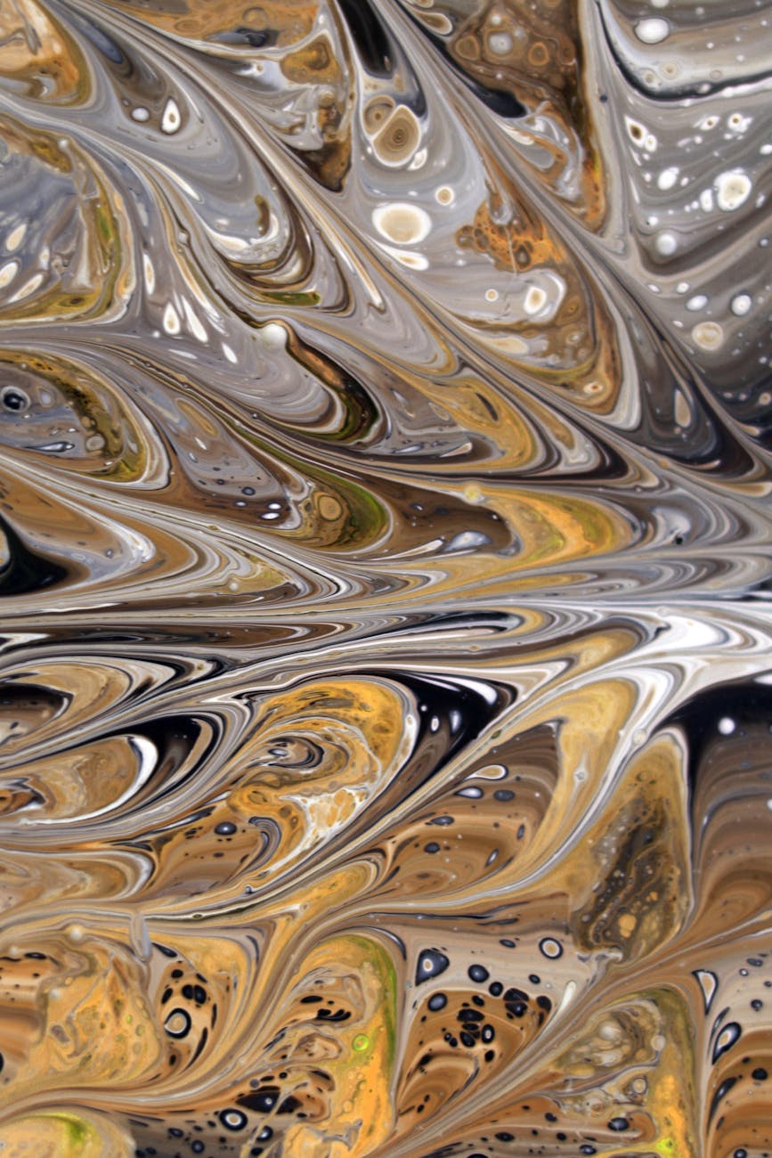 dynamic abstract swirls of earthy colors