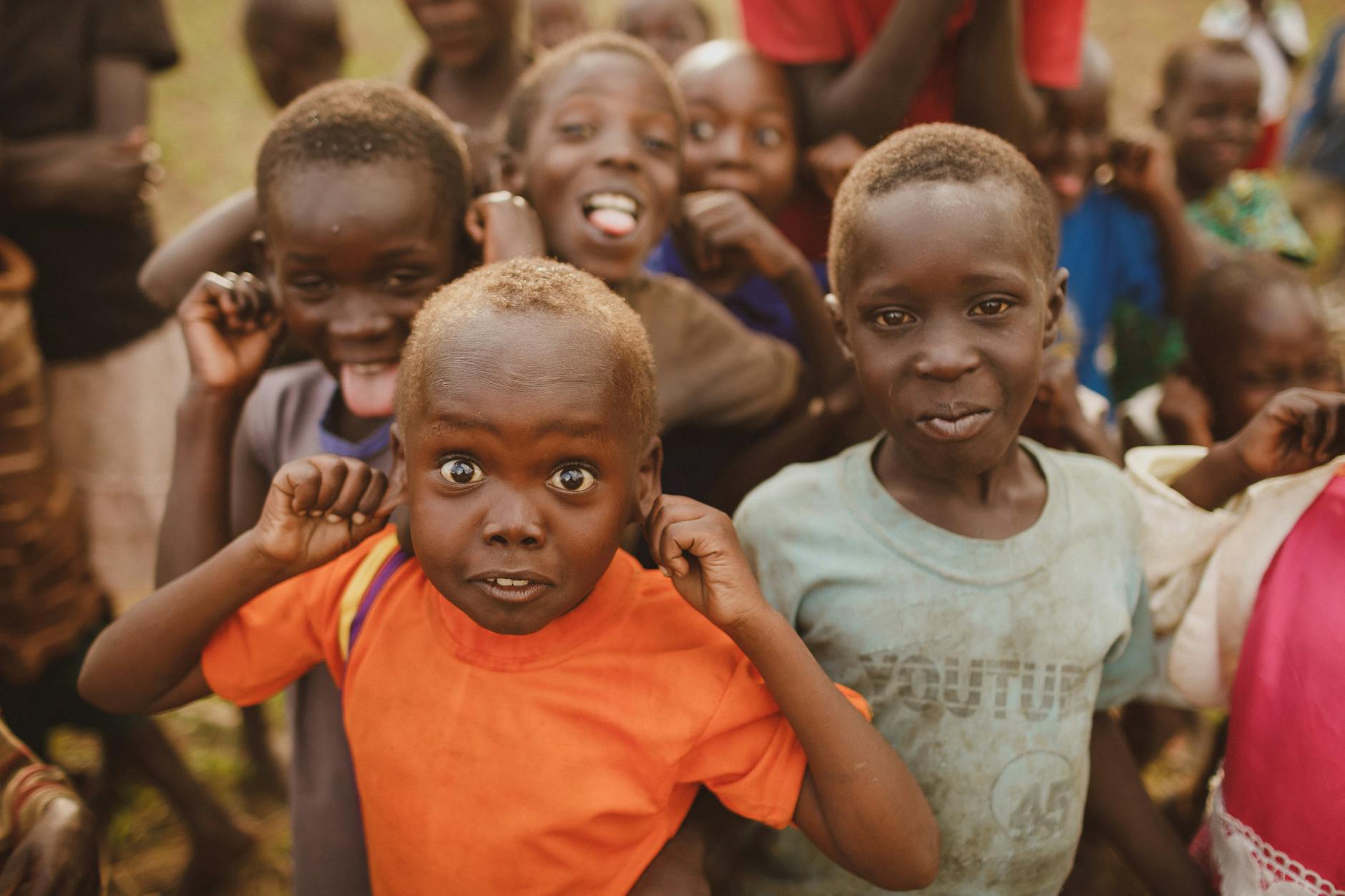 portrait of smiling boys
